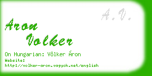 aron volker business card